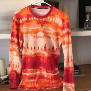 Tye dye waffle knit top